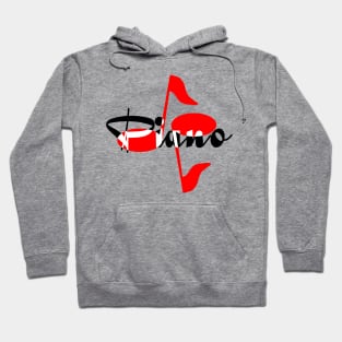 Piano Red Notes Hoodie